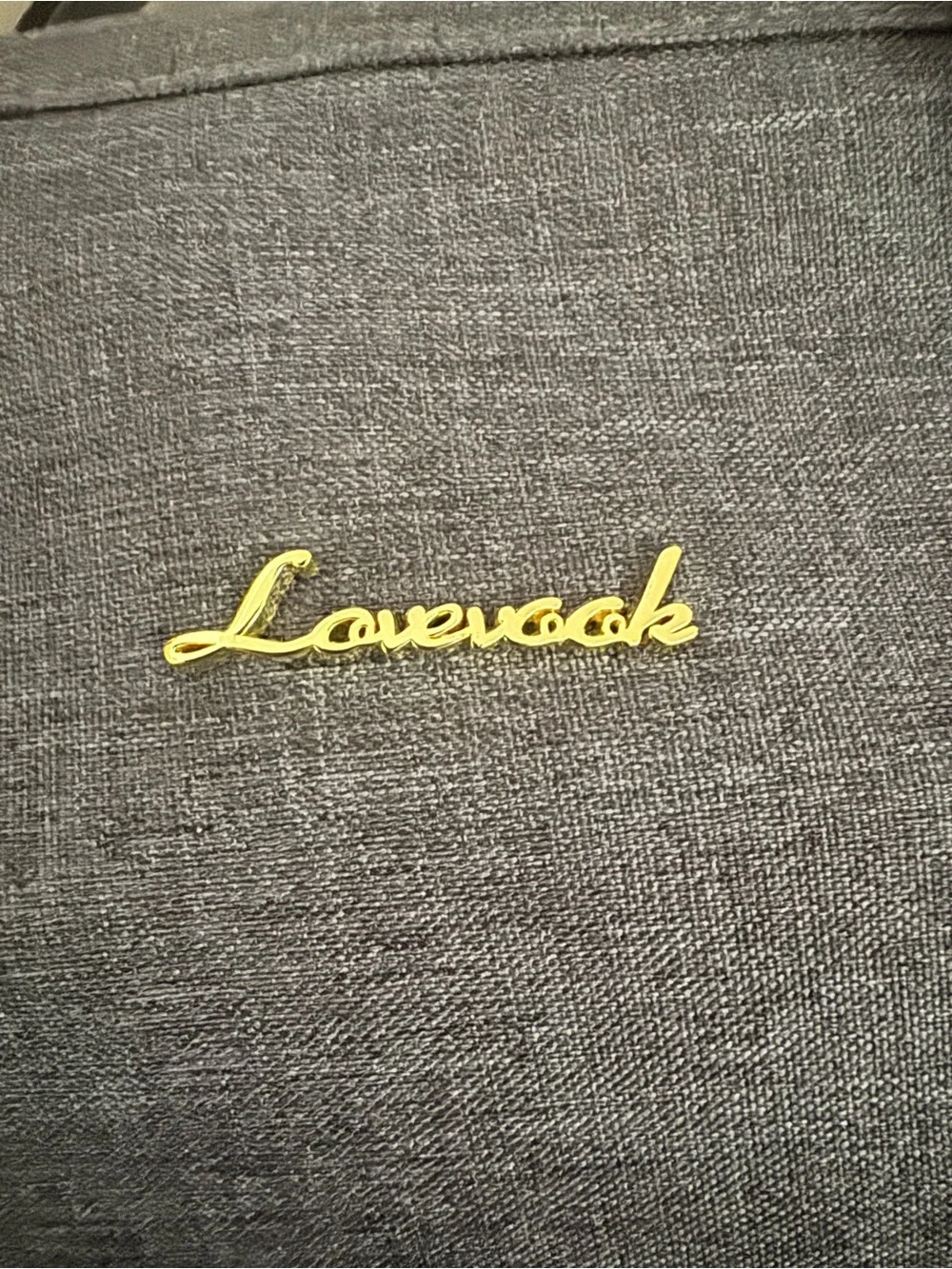 Lovevook Denim Blue Laptop Backpack For Work School or Travel with Gold Accents